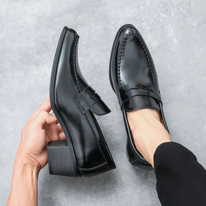 Classic Thick High Heels British Business Social Shoes