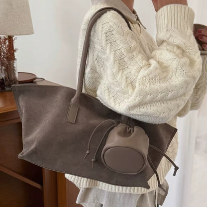 Motingsome Oversized Suede Tote Bag