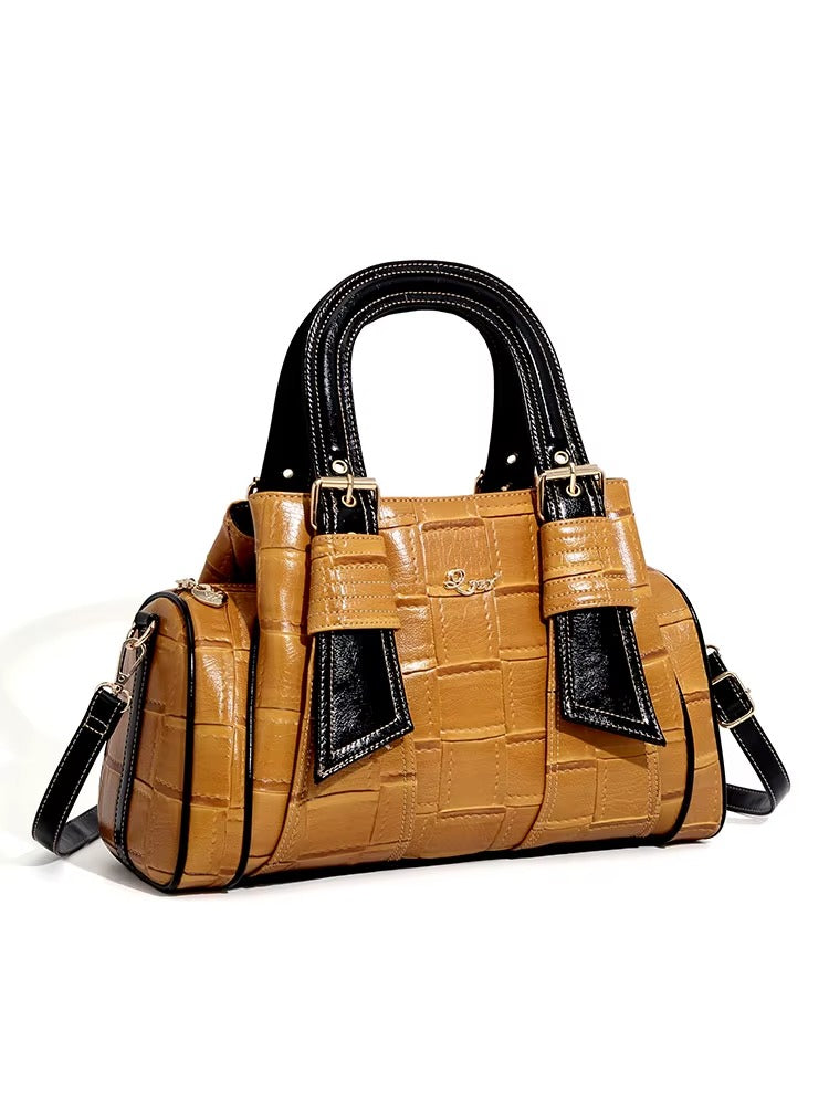 quality woven leather handbag