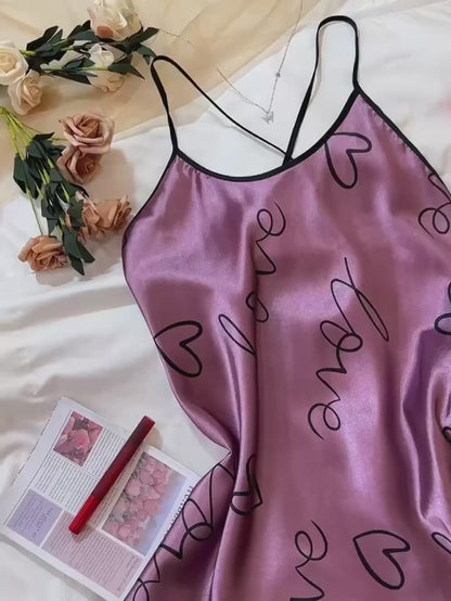 Heart Print Nightdress