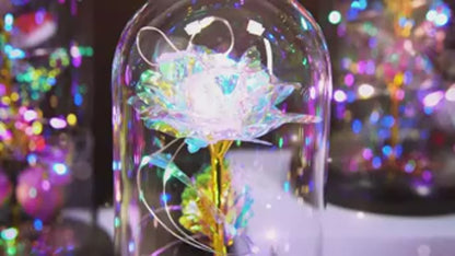 Galaxy Glass Rose Forever Eternal Crystal Flower