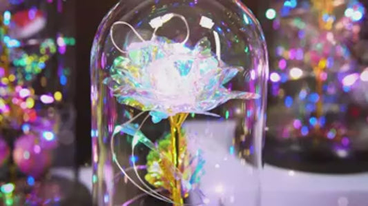 Galaxy Glass Rose Forever Eternal Crystal Flower
