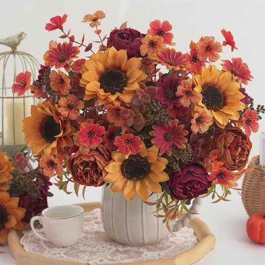 Simulated Flowers Autumn Sunflowers