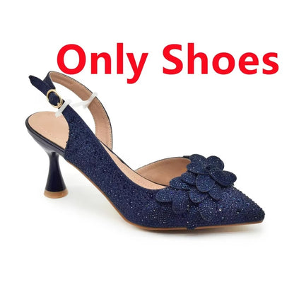 Wedding Party Shoes and Bags Set with Rhinestone